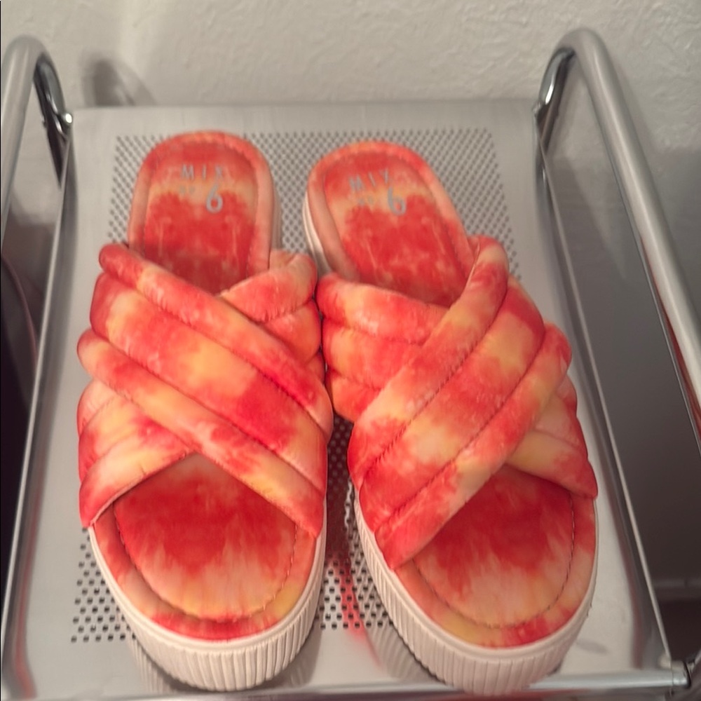 Mix No. 6 Orange Tie-Dye Sandals